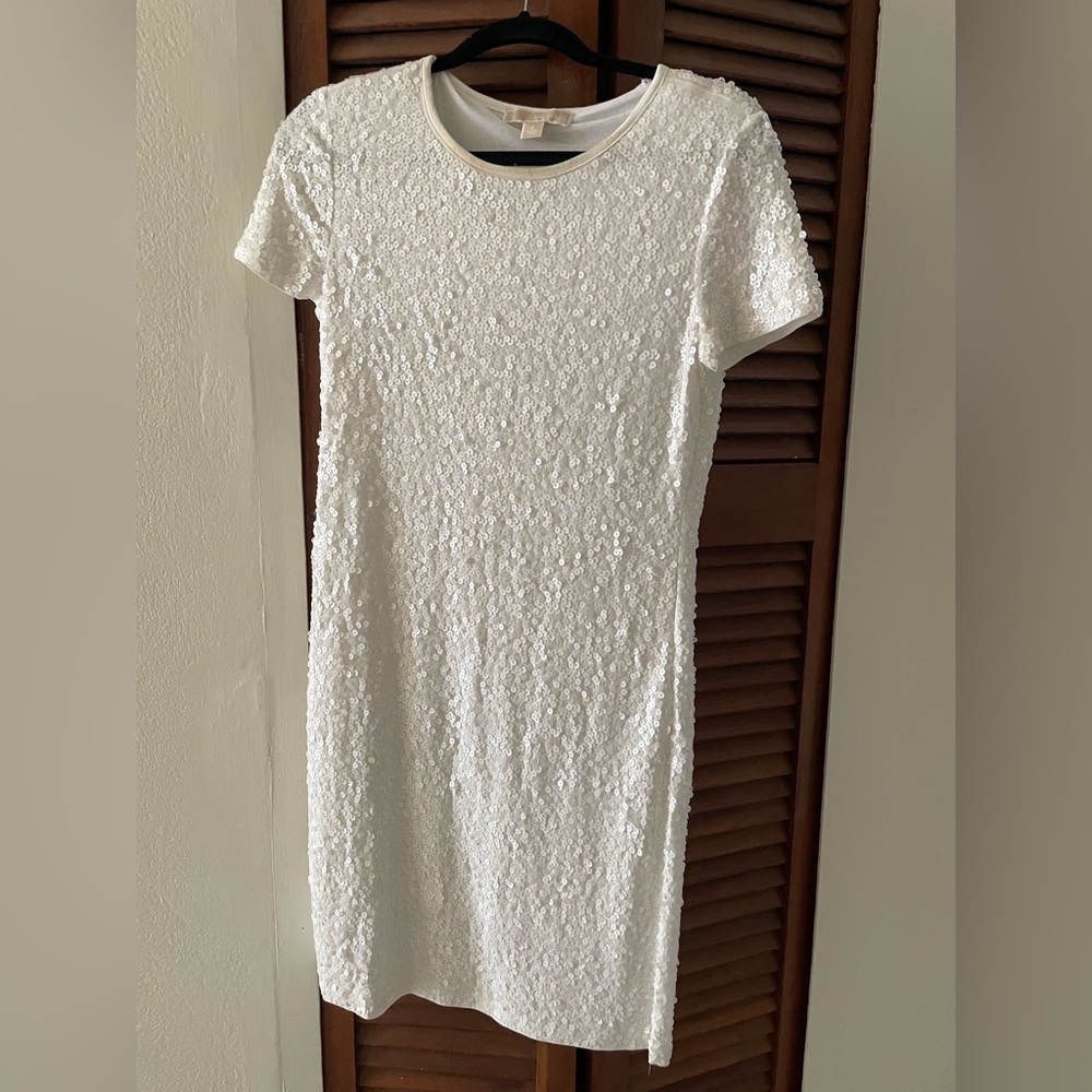Michael Kors White Sequins Dress